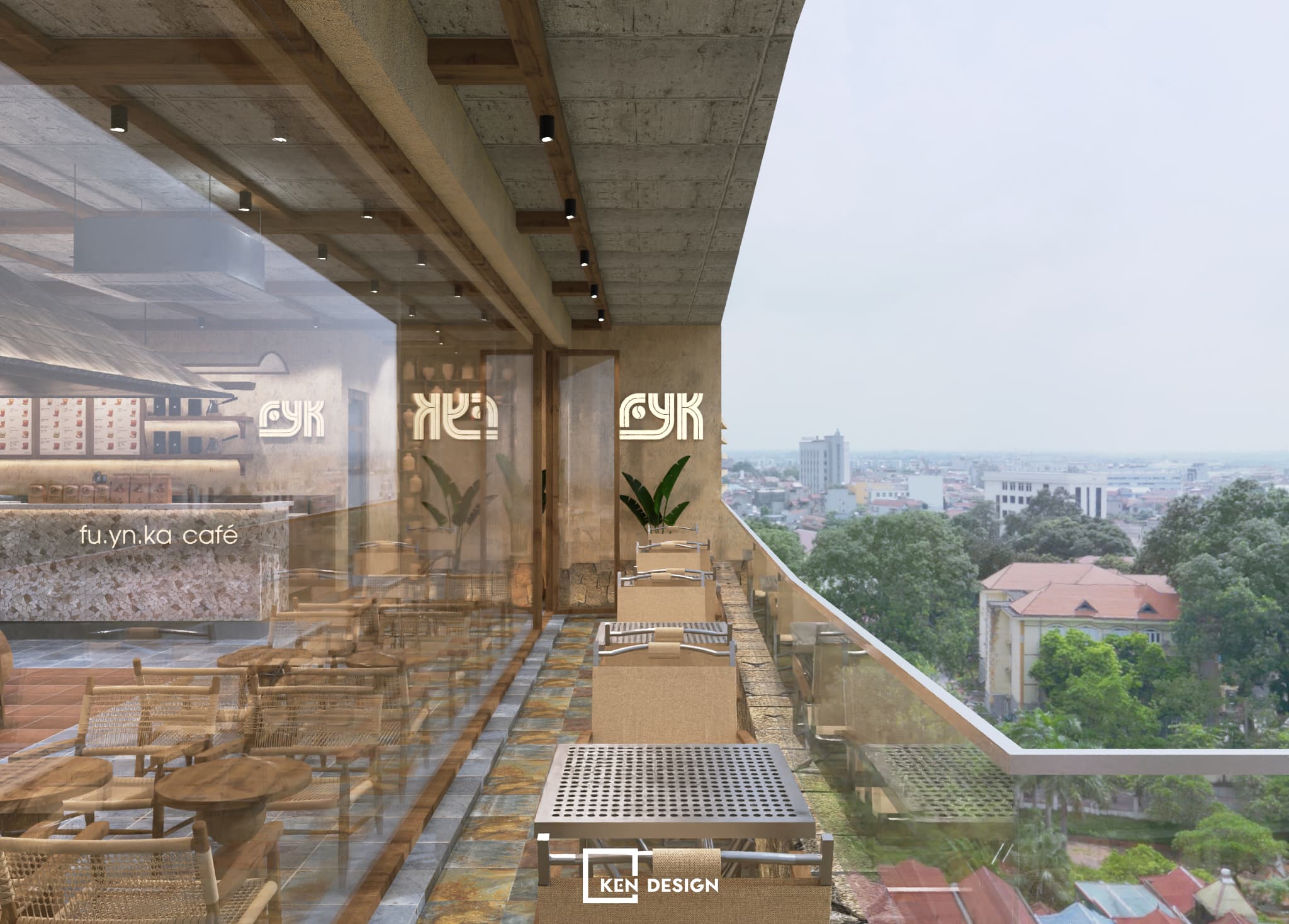 Thiết kế quán Fu.yn.ka cafe tại Phúc Yên